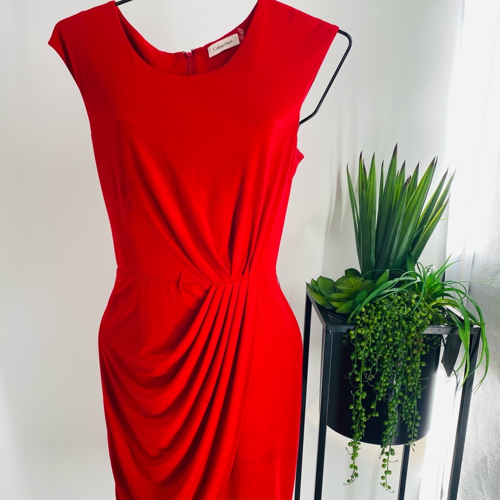 Calvin Klein  midi Red dress